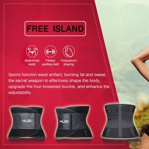Free island Waist Trainer Weight Lost Belt Purple